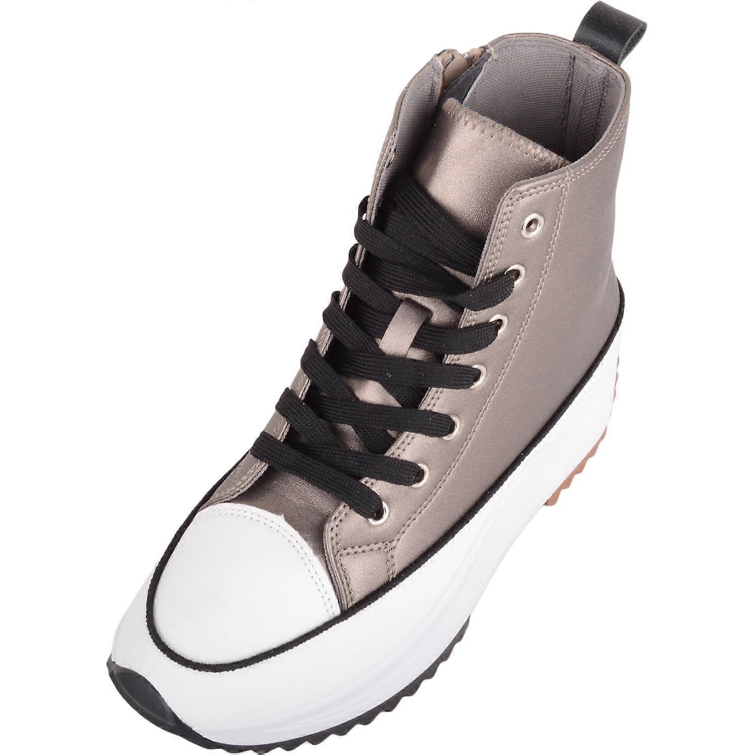 Absolute Footwear Easy Slip On Platform Lace Up Boot with Inside Zip