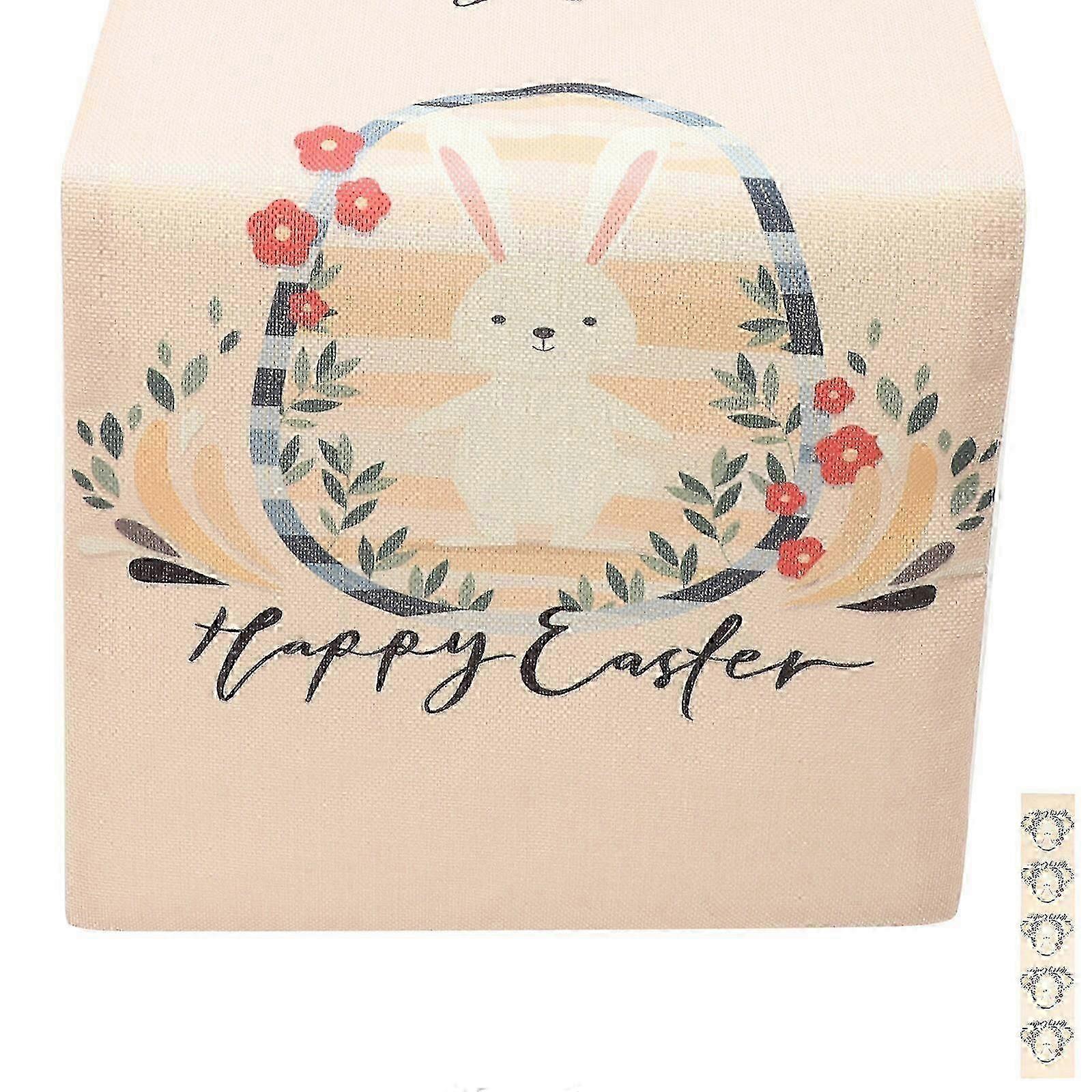 Easter Party Table Cover Spring Table Runner Table Cloth for Dining Table Party Banquet