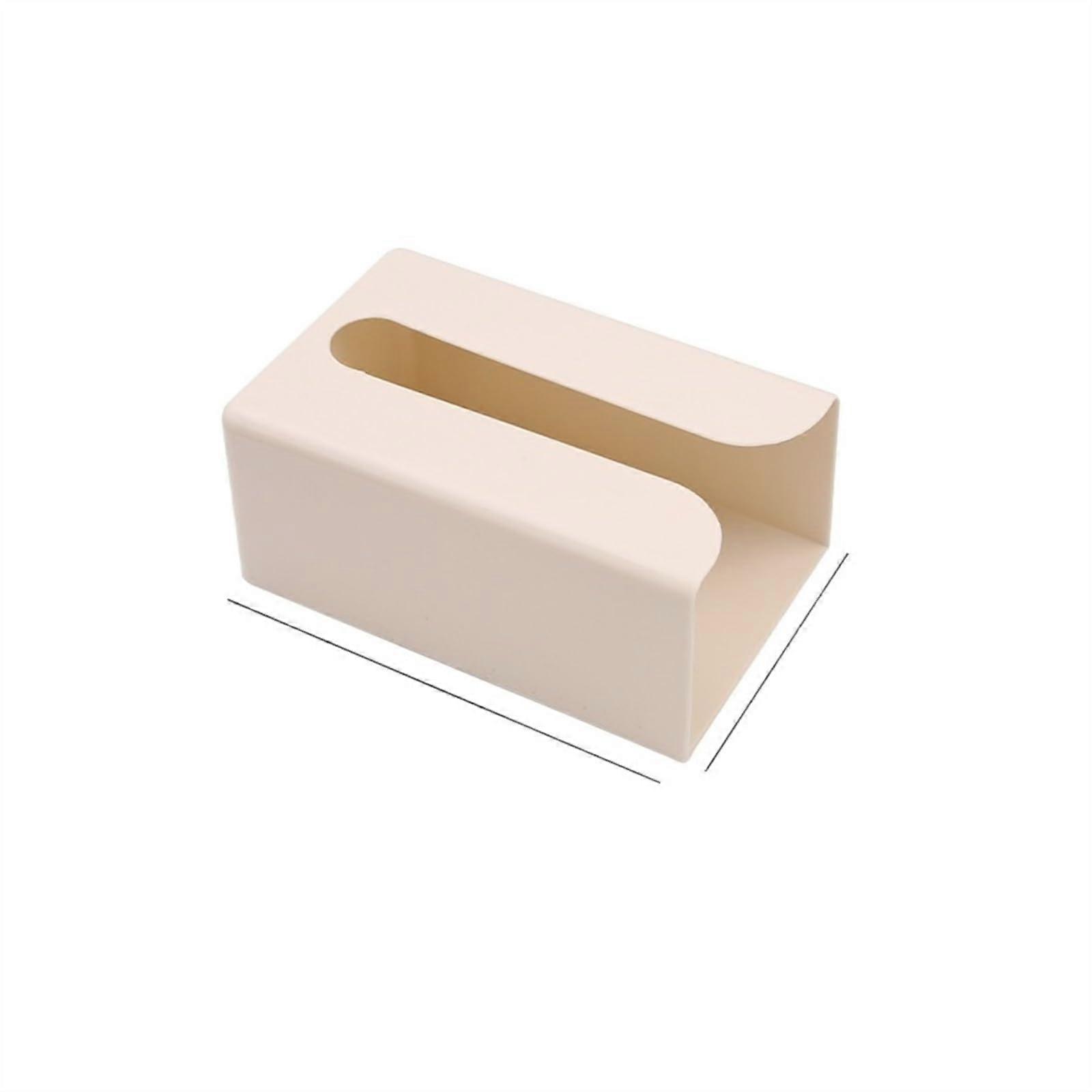 Wall Mounted Tissue Box Holder Adhesive SpaceSaving Napkin Dispenser for Bathroom Kitchen Beige