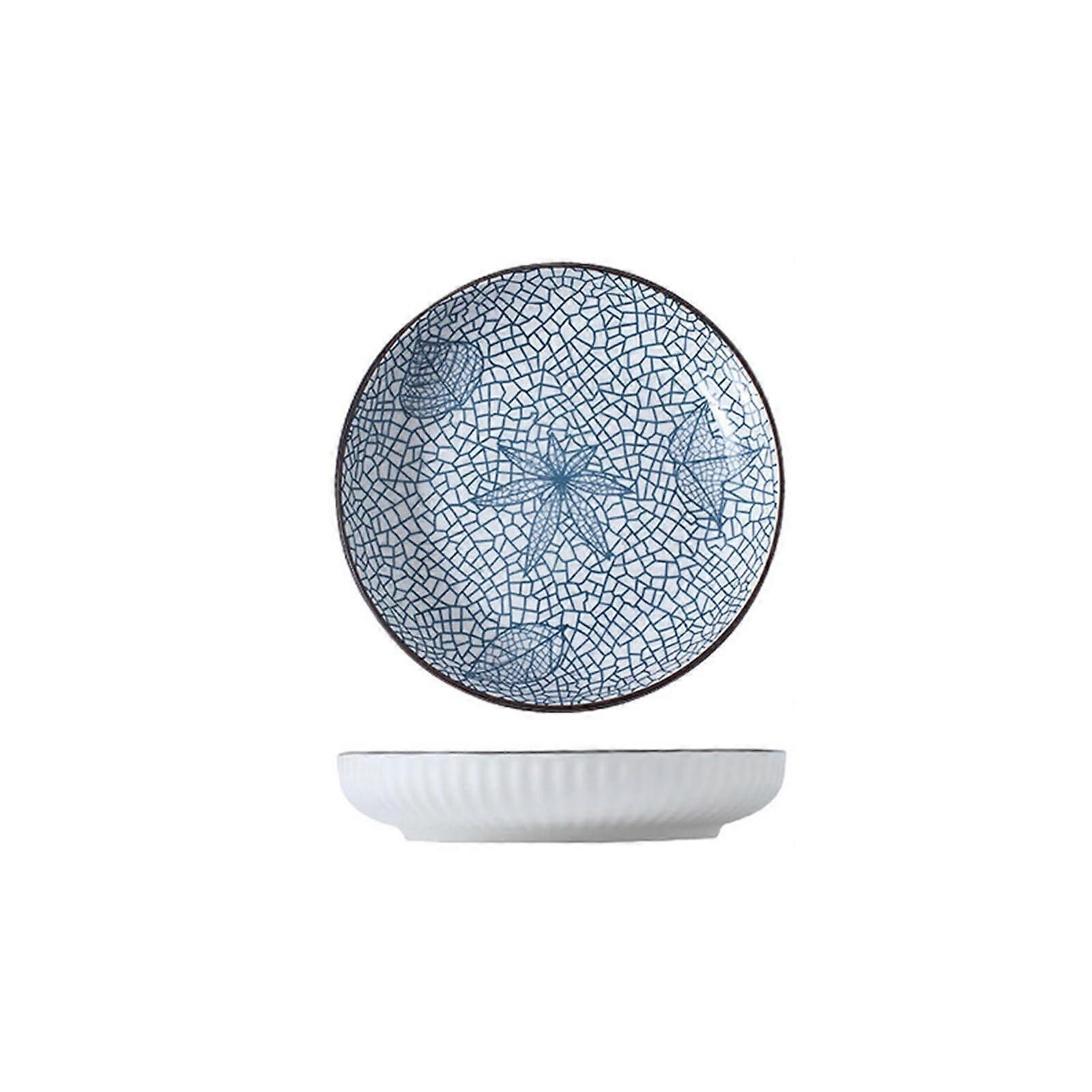 Japanese Porcelain Dinnerware Set with Vertical Pattern Bowls, Microwave and Dishwasher Safe