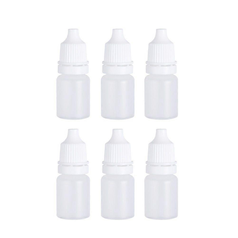 6Pcs 5ml Empty Plastic Squeezable Dropper Bottles Eye Liquid Dropper Dropping Bottles (White)