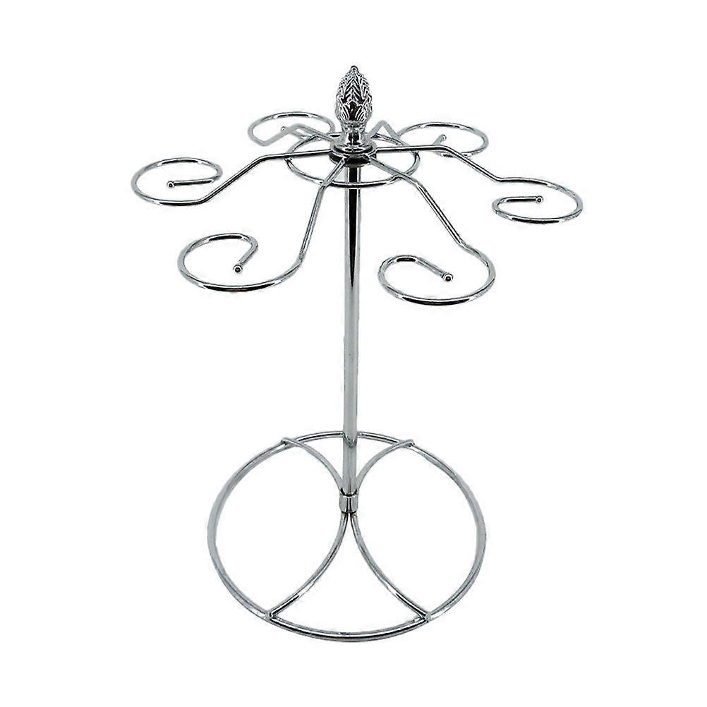 1Pc Creative Wine Glass Holder Beautiful Upside-down Goblet Storage Rack(Silver)