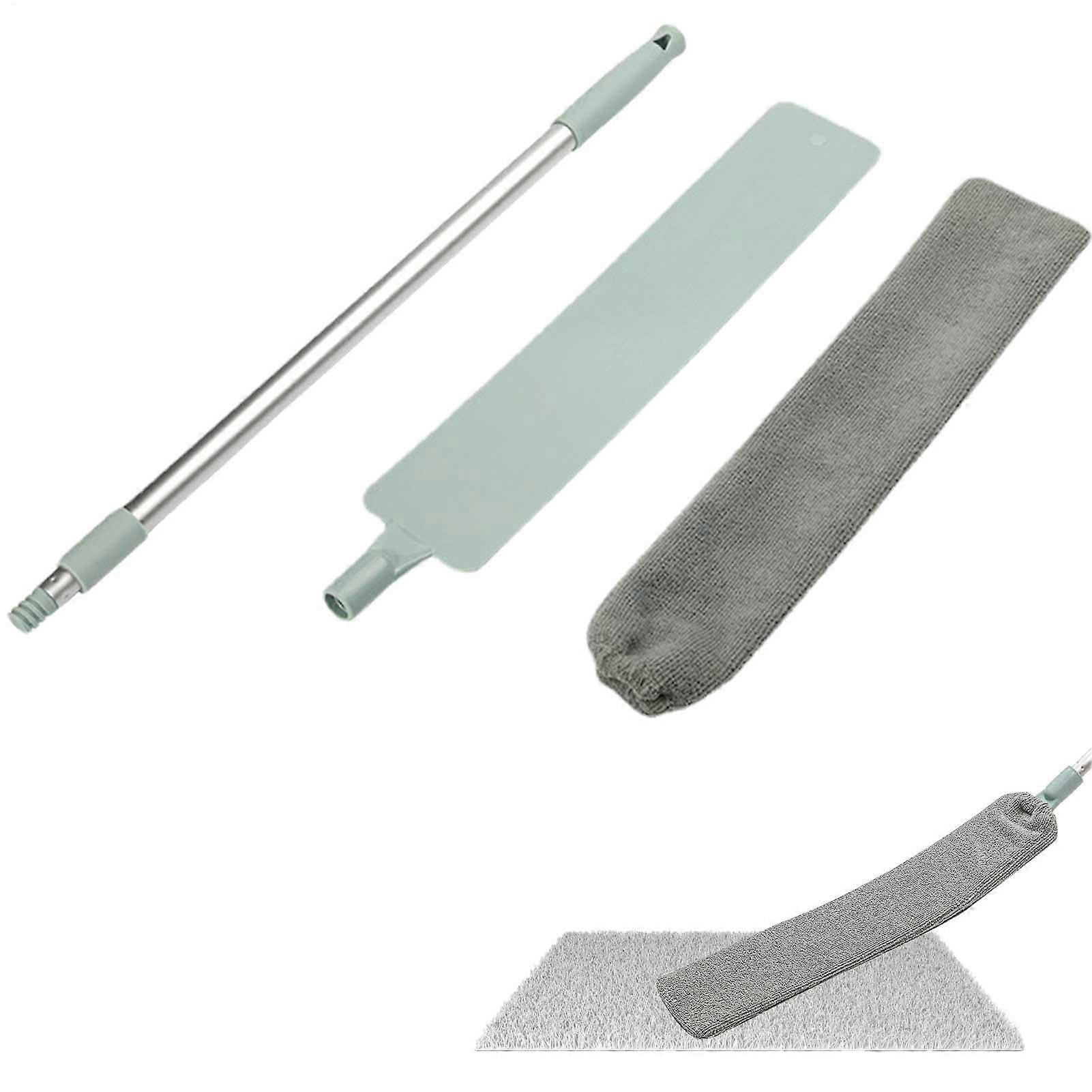Microfiber Extendable Duster with Extra Long Bendable Handle, Washable Slim Head for Tight Spaces