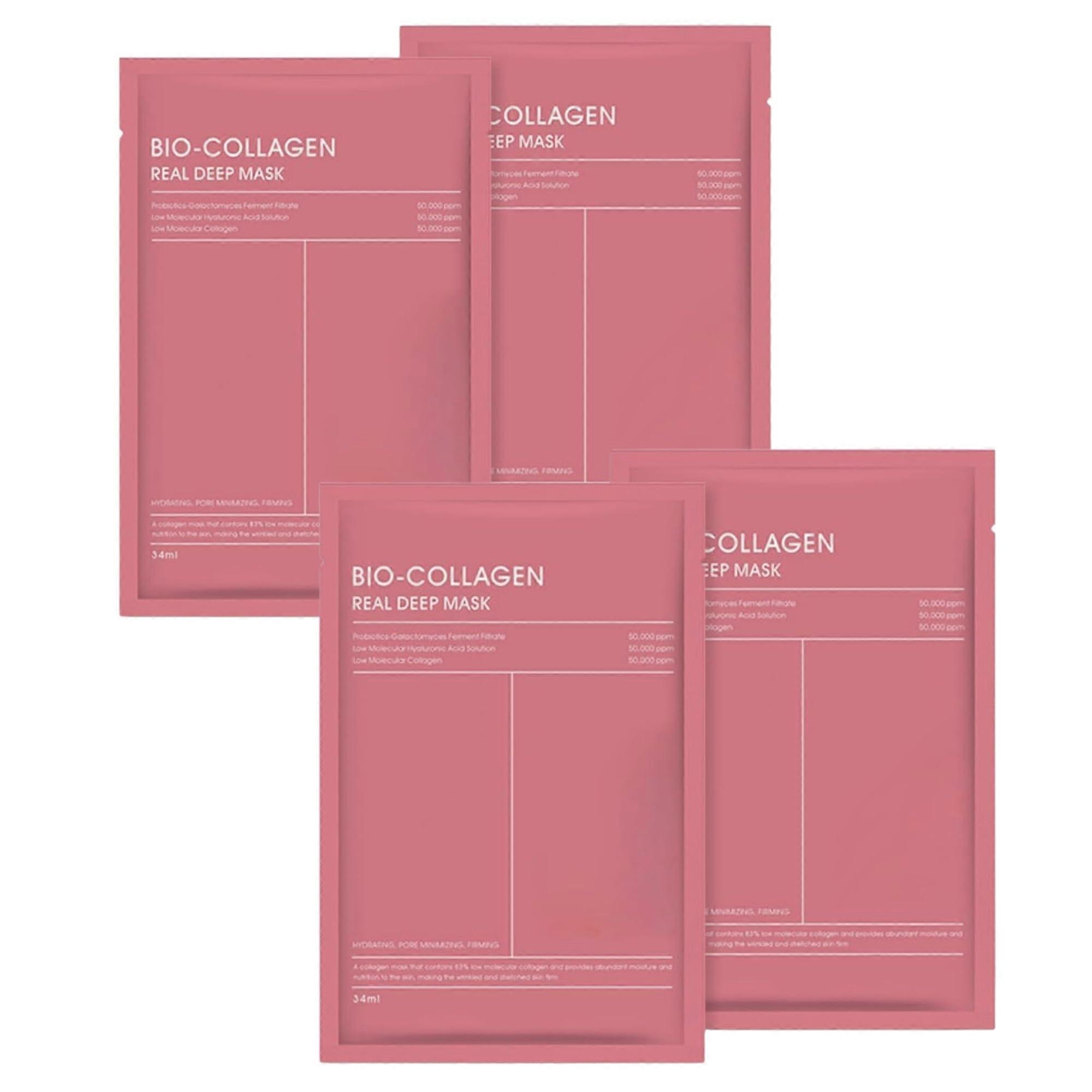 Overnight Collagen Hydrogel Face Mask for Deep Hydration, Firming and Pore Minimizing, 4 Pack
