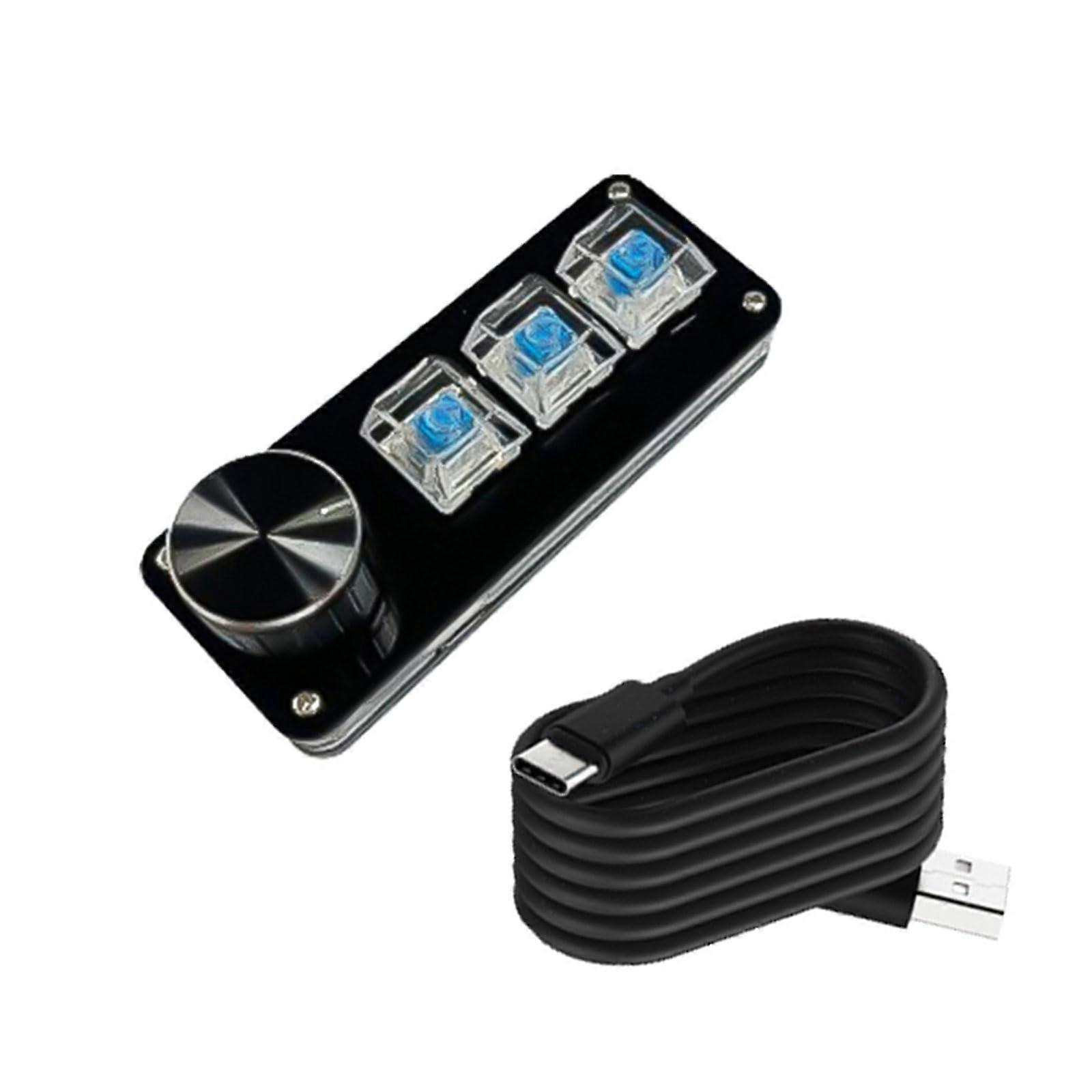 Programmable Macro Keypad with Custom Knob, Hot Swappable Switches, 3Key Gaming and Editing