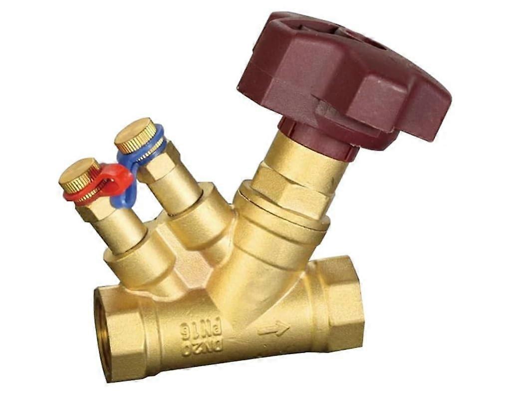 Brass Digital Balancing Valve DN40 Manual Flow Regulator with Accurate Flow Control for Hydronic Systems