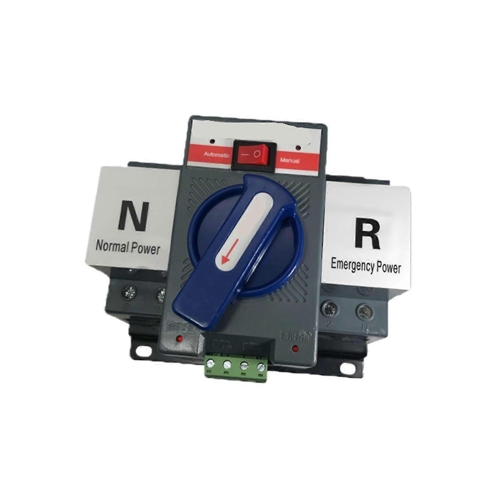 63A Automatic Transfer Switch Dual Power Switching with MCB Protection for Home and Generator