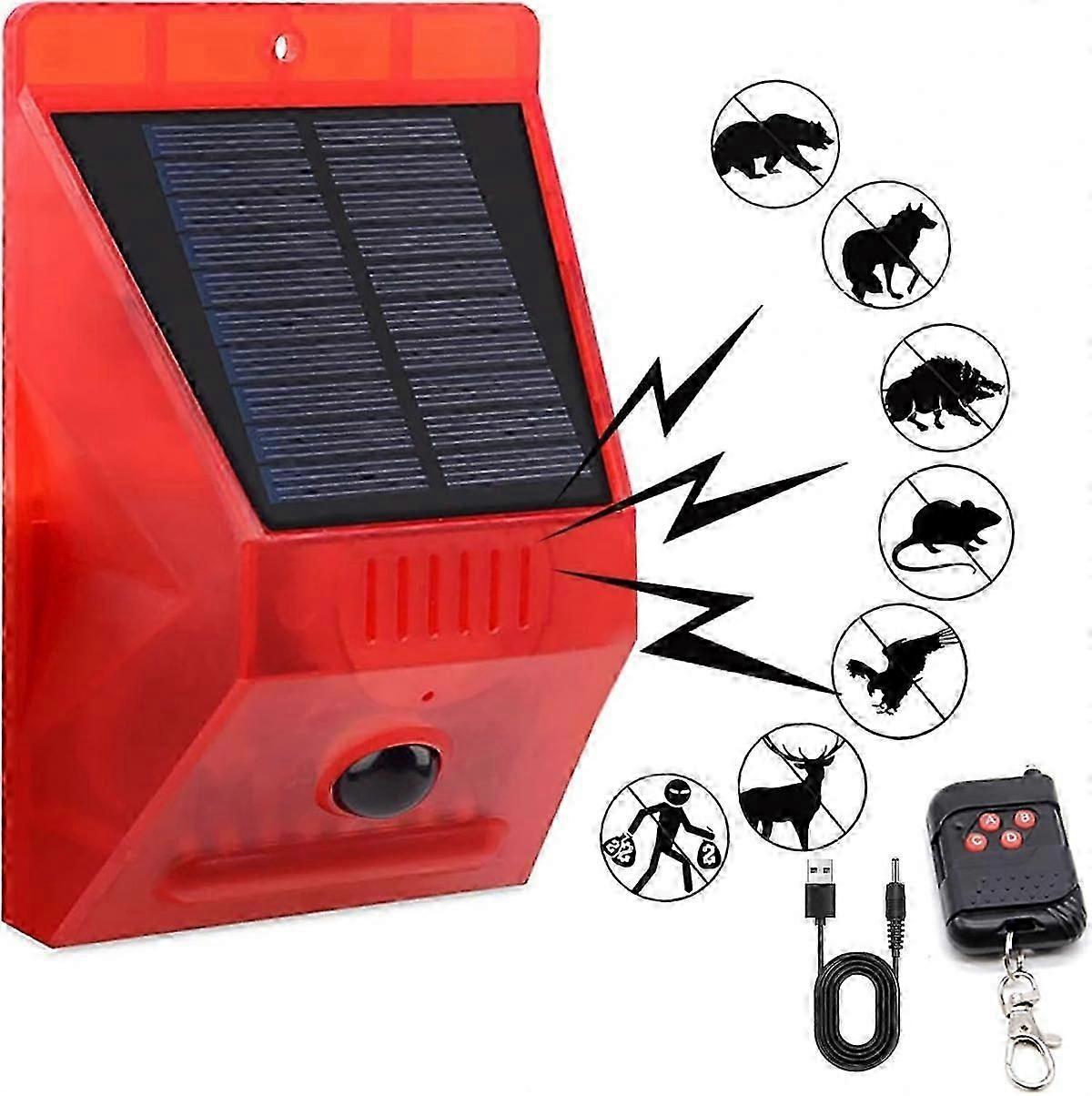 Solar Light with Motion Sensor Strobe and Remote Control, Solar Powered, Waterproof, Wireless, with 6 Smart Modes for Farm, Barn,Yard