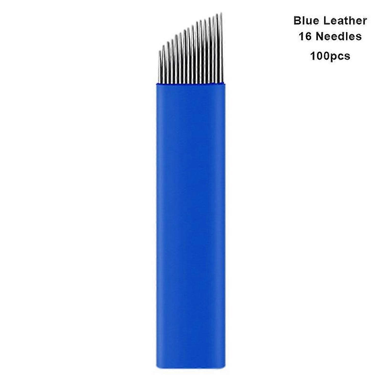 100 Pcs / set Eyebrow Manual Micro-blading Makeup Fixed Sterile Needle 12/14/16/18 Pin Blade