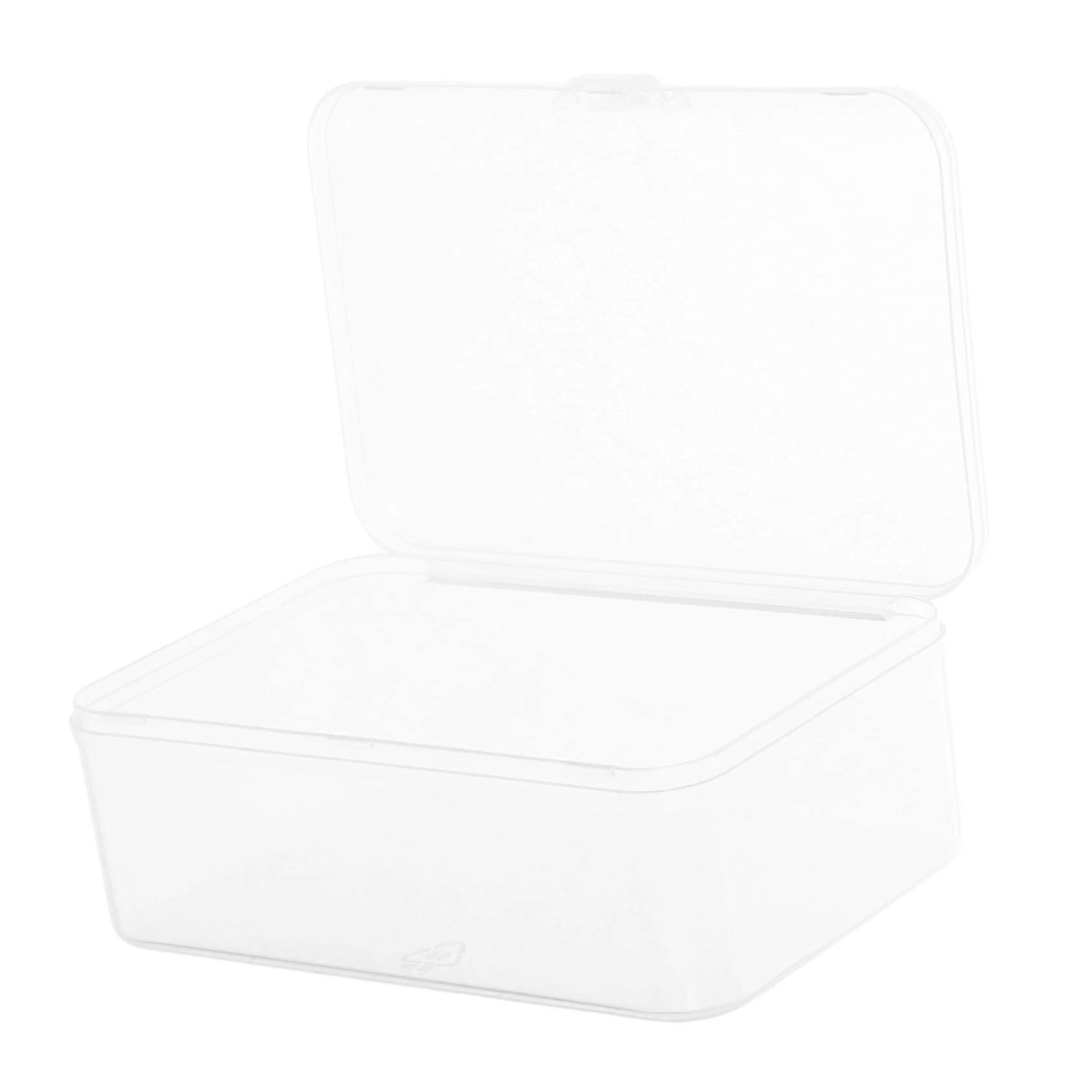 Plastic Storage Boxes with Lids, Stackable Small Organizer for Rectangular and Square Item Storage