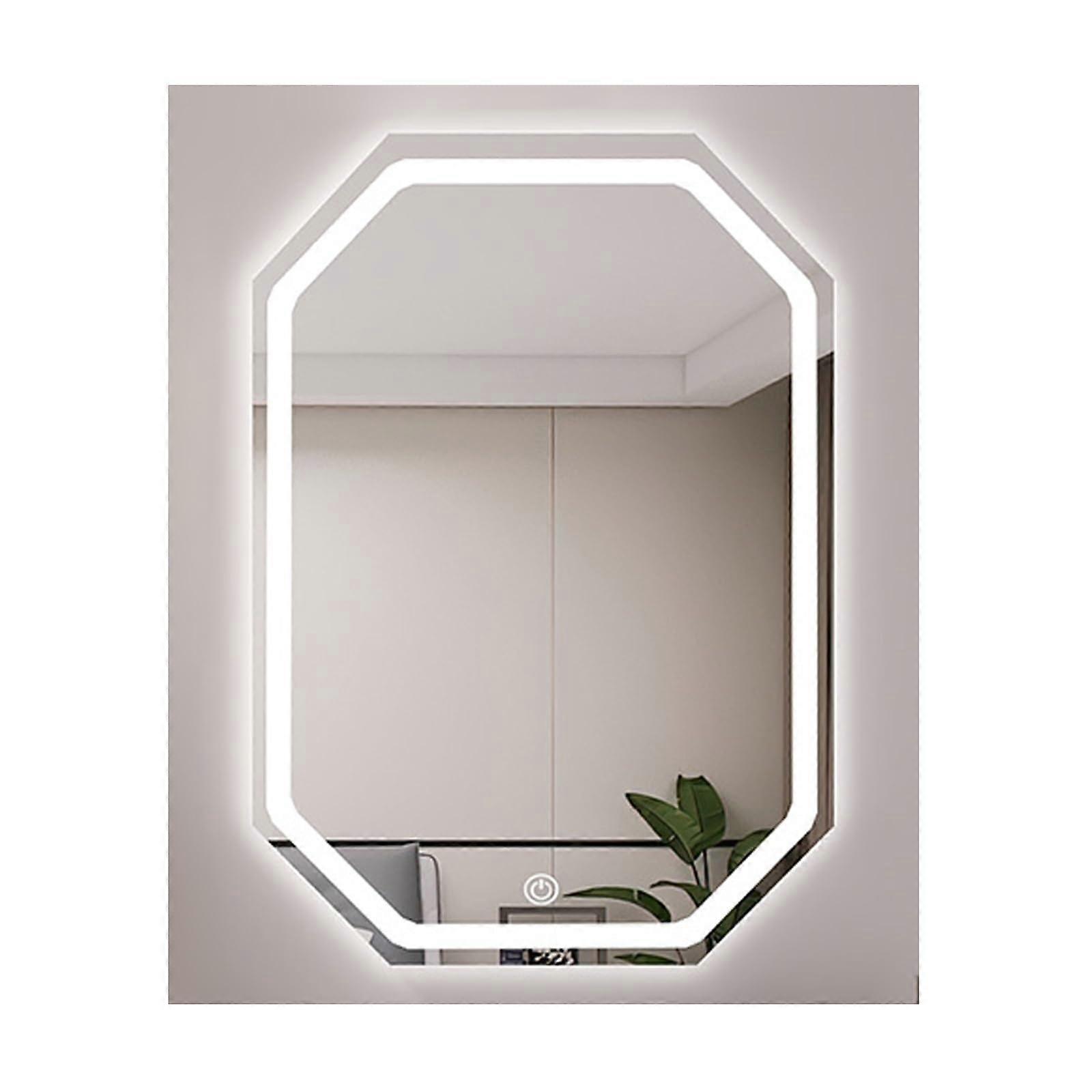 LED Bathroom Mirror Wall Mounted with Touch Control Dimming Three Lighting Modes 27.6x35.4 Inch