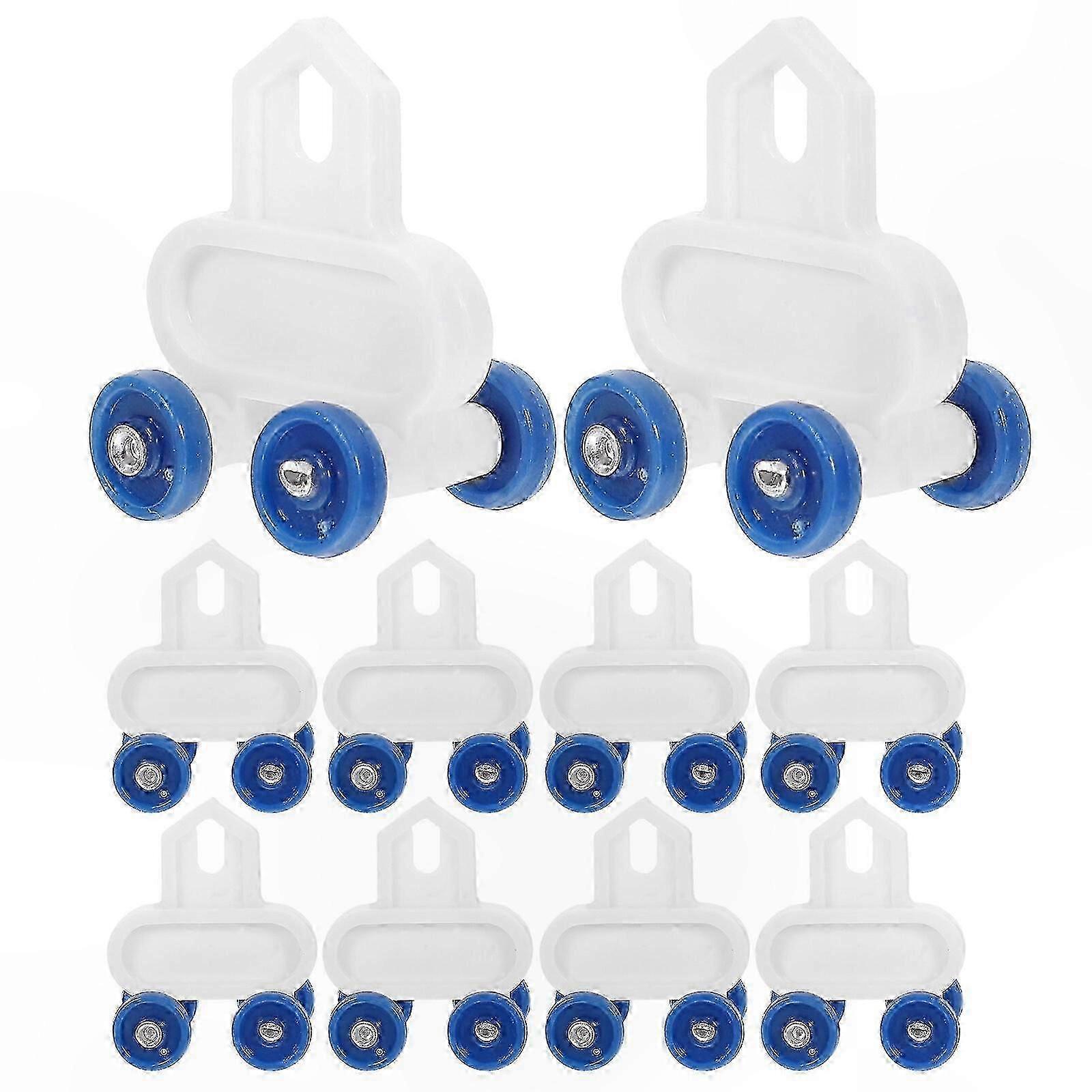 20-Pack Plastic Curtain Track Rollers for Smooth Drapery Sliding