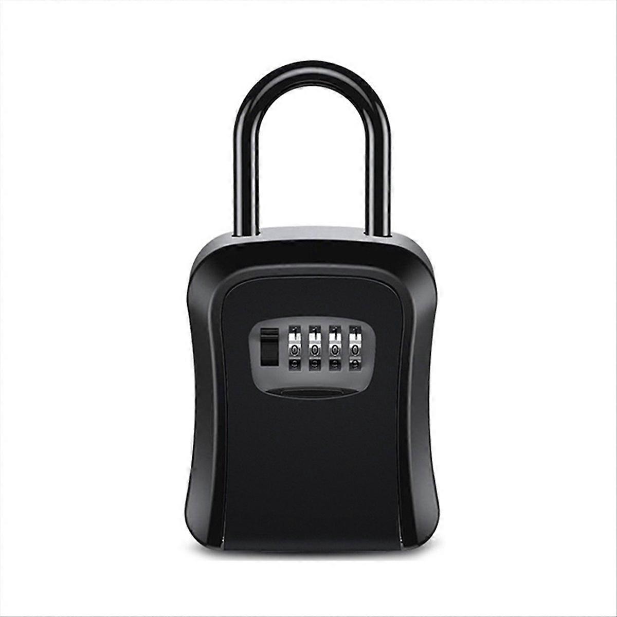 Outdoor Password Key Extended Locking Hook 4 Digit Code Box Black