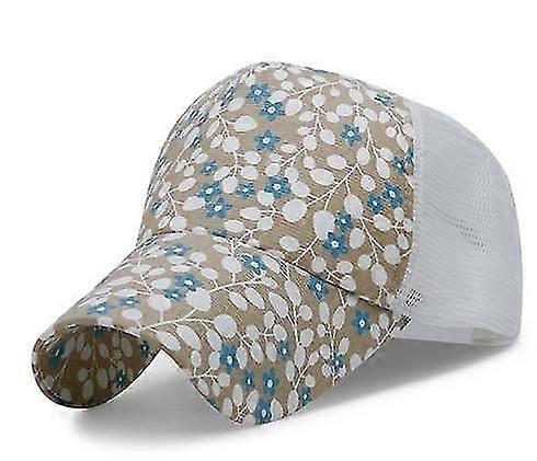 Women's Water Come Down Trucker Hat Men Adjustable Flower Cap