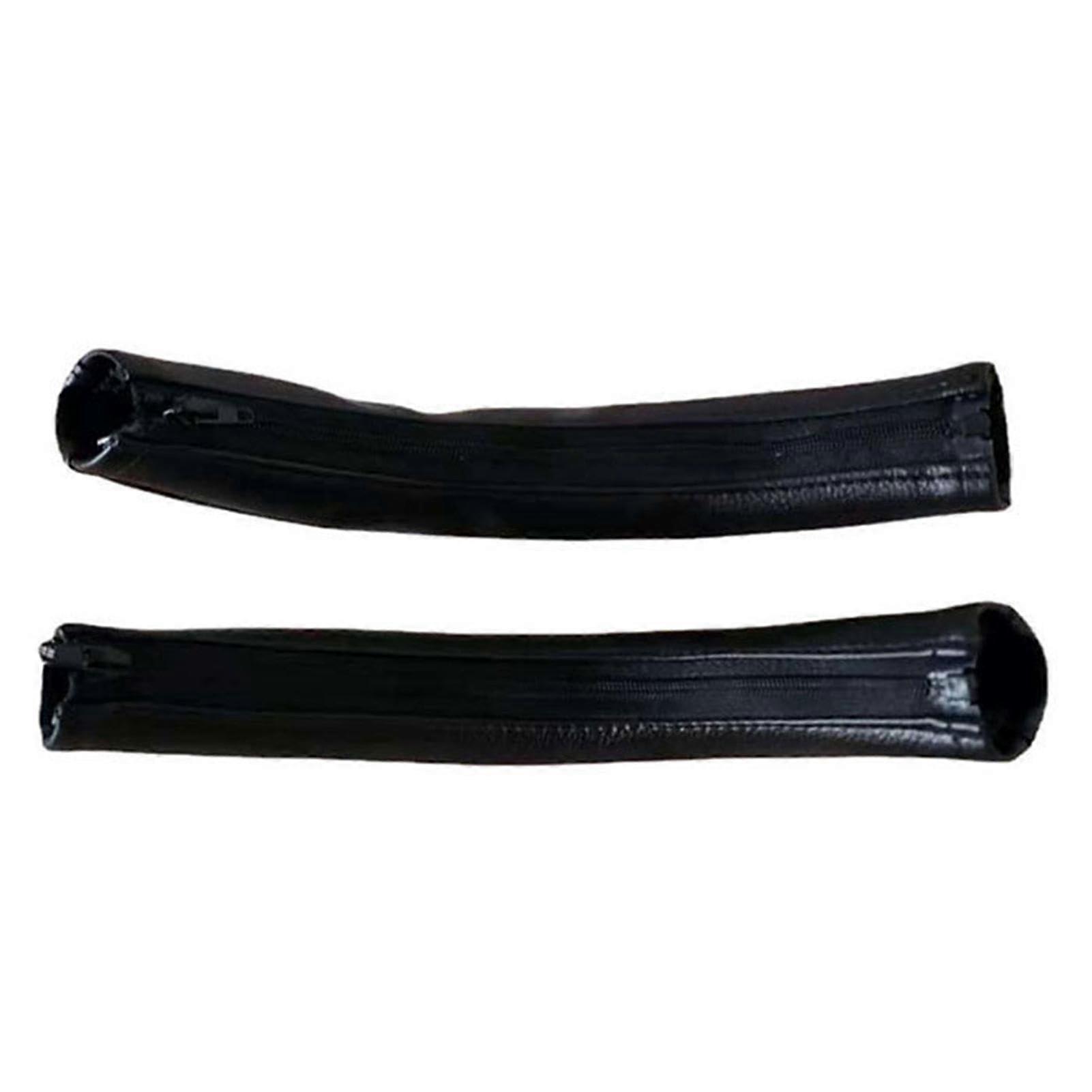 Universal PU Leather Stroller Handle Cover with Soft Grip and Zippered Easy Clean Design