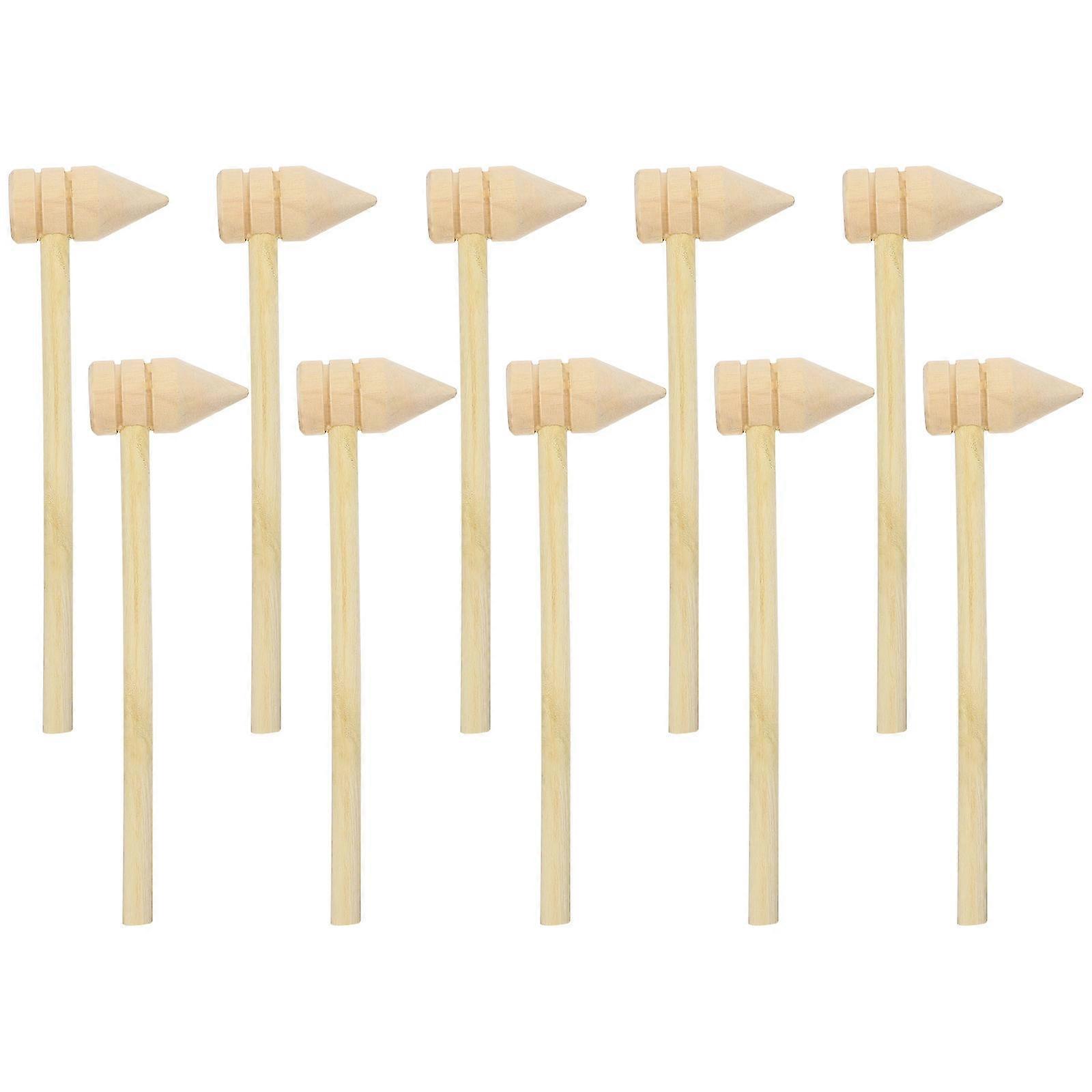 Crab Hammers Wooden Mallets for Seafood Cracking 10Pcs Assorted Color