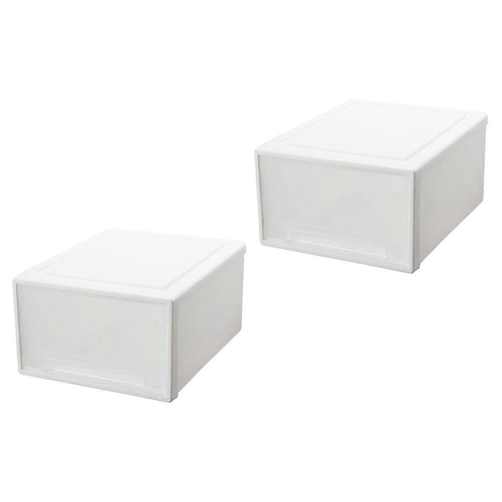 Wardrobe Storage Box Storage Bins with Drawers for Closet 2Pcs