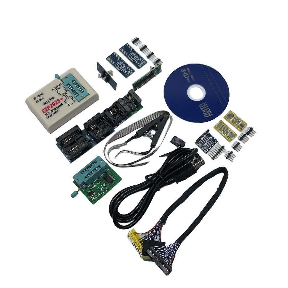 EZP2023 USB SPI Programmer with 12 Adapter Support 24 25 93 95 EEPROM Flash Bios Compiler Highest P