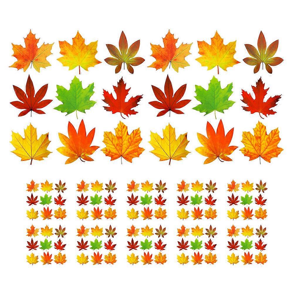 Orange Artificial Maple Leaf Decoration for Fall Bulletin Boards 270Pcs