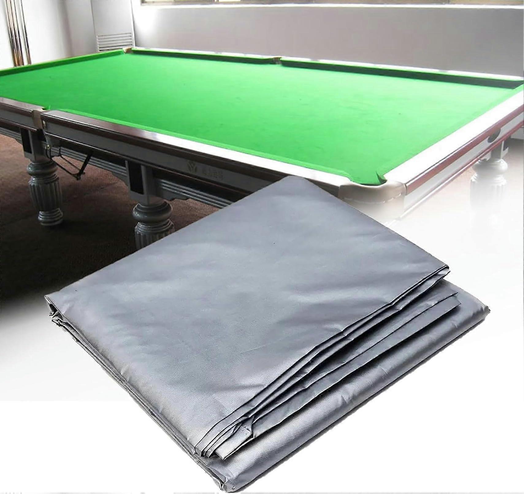 Waterproof Pool Table Cover 8FT with Windproof Drawstring for Outdoor Billiard Tables Silver