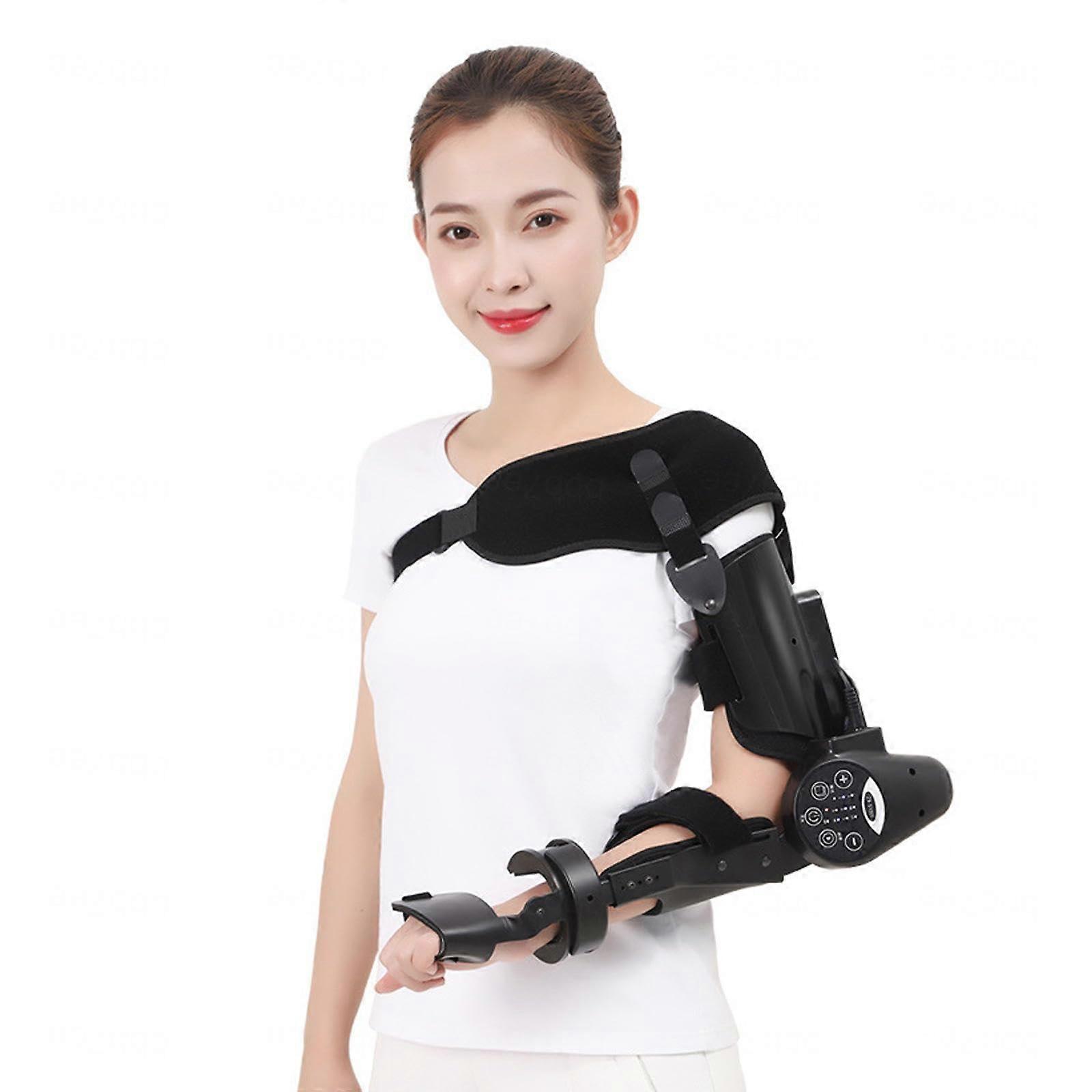 Wireless Electric Elbow Rehabilitation Device with Precise Angle Control, Adjustable Hinged Brace for Left Arm