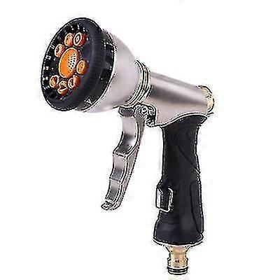 Multi-purpose High-pressure Water Gun, 9 Function Front Trigger Metal Spray Gun