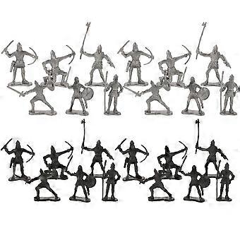 Military Soldier Models for Pretend Play 60Pcs Medieval Knight Mini Action Figures