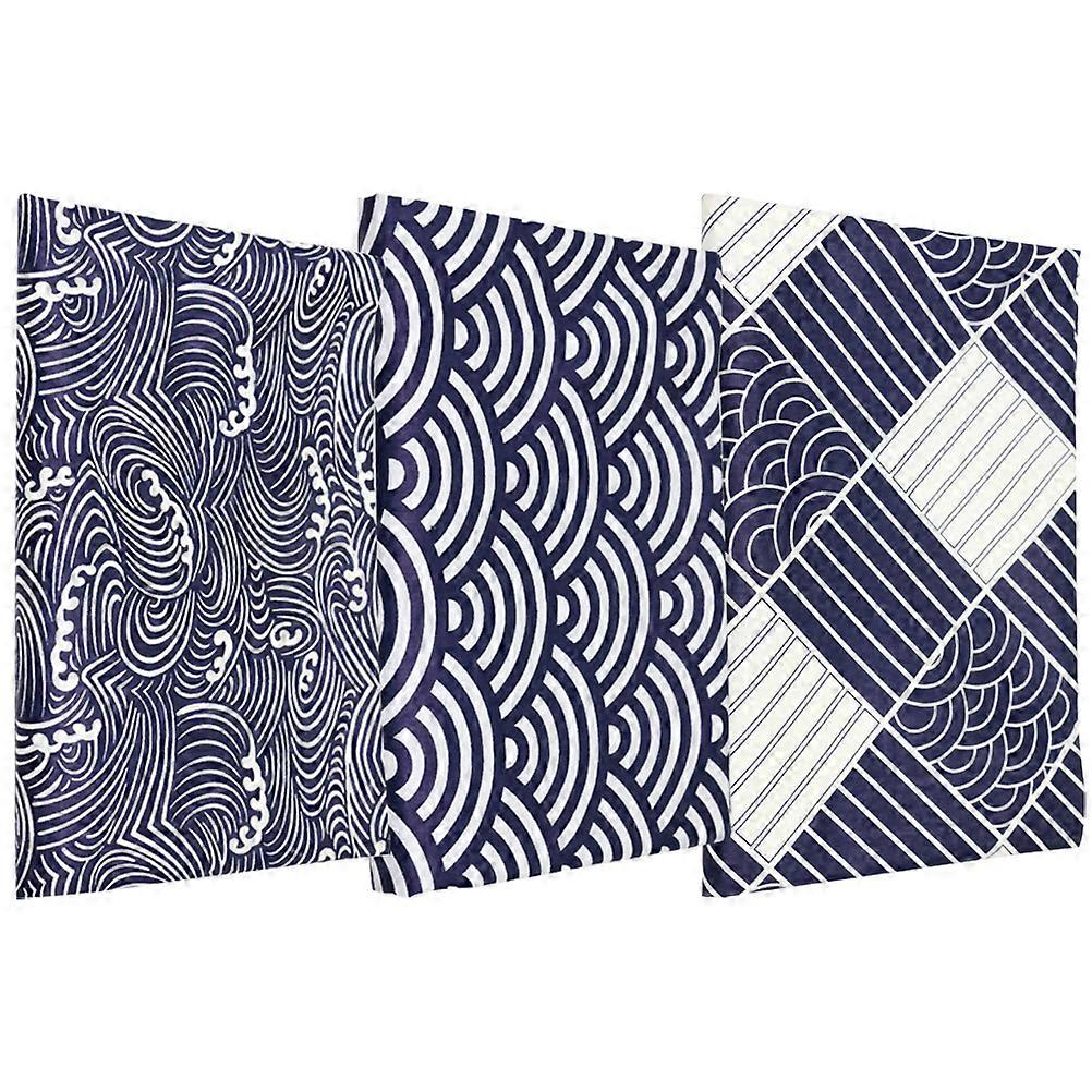 Japanese Pattern Rectangle Tablecloths for Dining Room 12Pcs