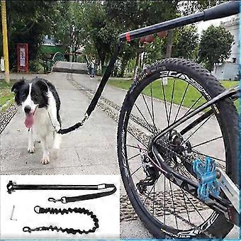 Elastic Retractable Hands Free Bike Dog Leash, Tow Attachment with Shock Absorber, Compatible with Bicycles