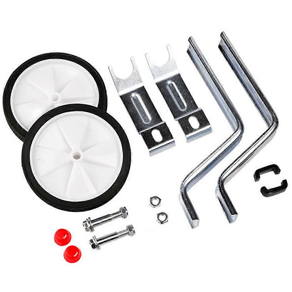 Bike Auxiliary Wheels Training Replaceable Wheels for Kids 2Sets Silver