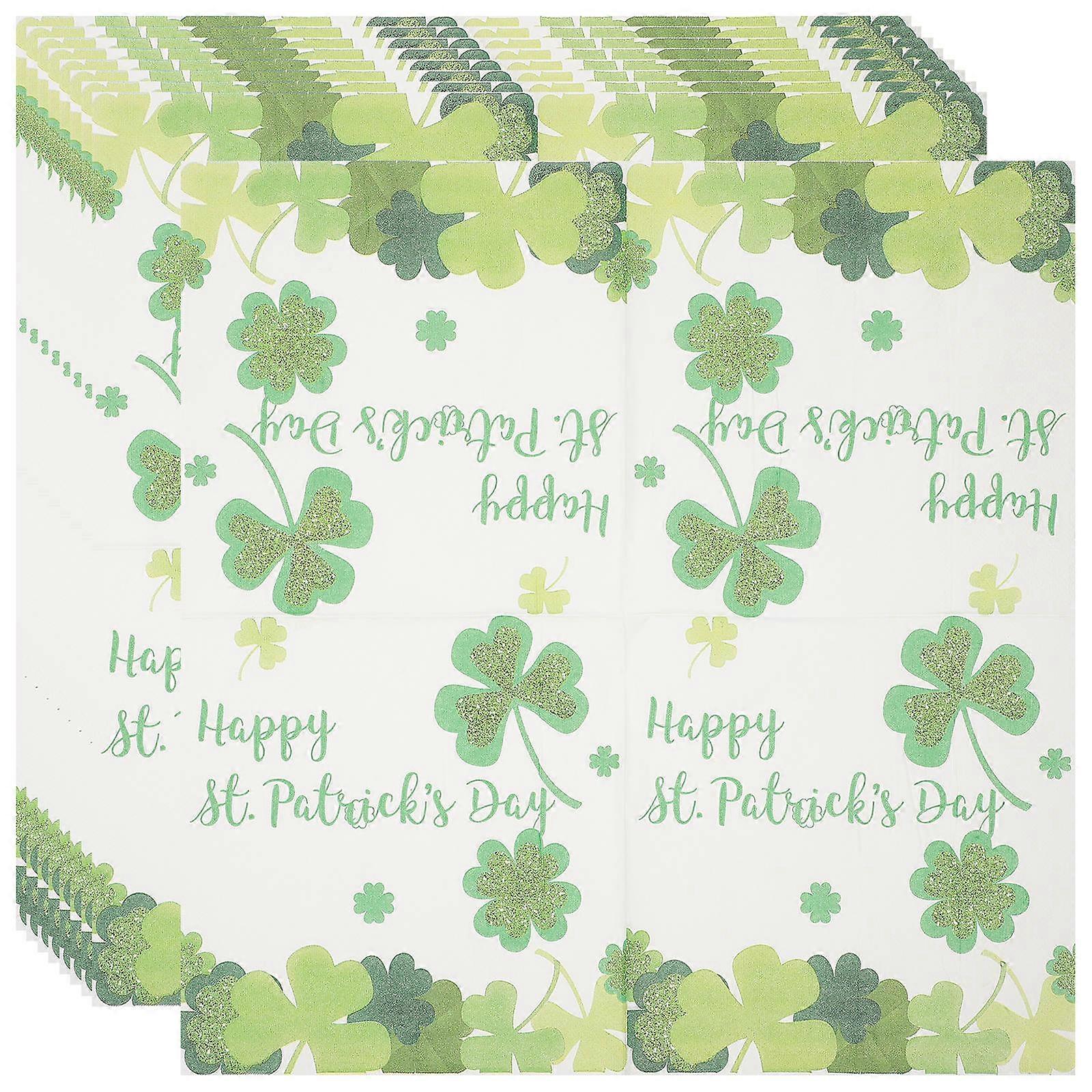 Dinner Party Napkins Clover Pattern Disposable Tissue 40 Sheets