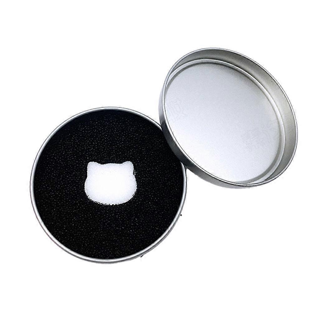 Makeup Brush Cleaning Sponge Set - Cat Shape, With Metal Tin