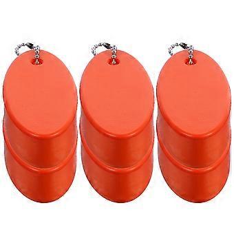 6pcs Floating Keychain Float Oval Key Ring Creative Key Chain (Random Color)