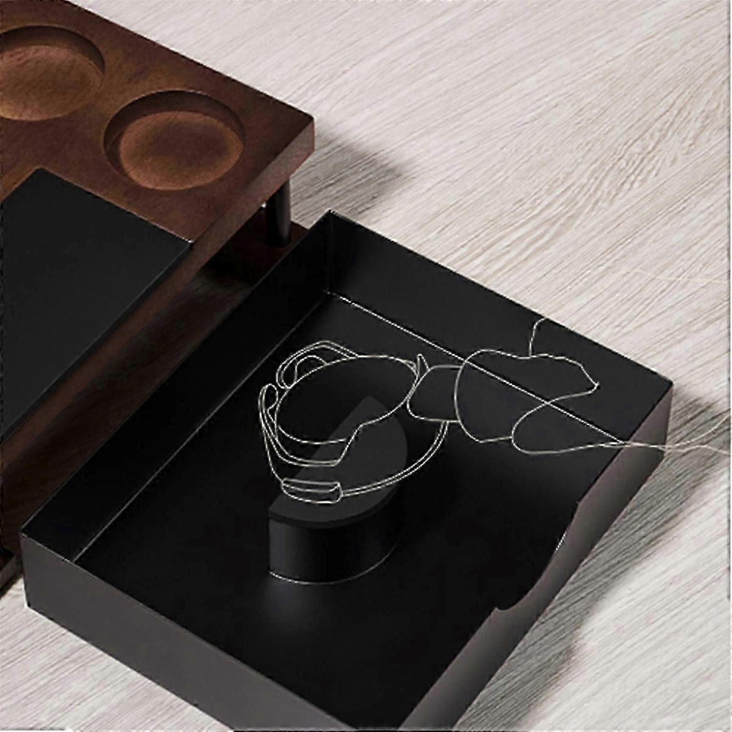 Espresso Tamping Station Multifunctional Solid Wood Powder Pressing A