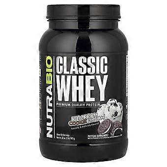 NutraBio, Proteína Whey Clássica, Sabor Sorvete de Biscoito, 907 g (2 lbs)