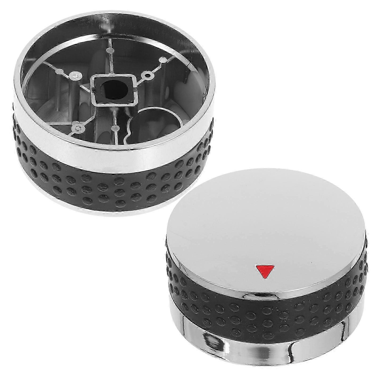 2Pcs Gas Grill Knobs Replacement Plastic Nonslip Grip compatible with BBQ Valve Stem 8mm Silver Inner