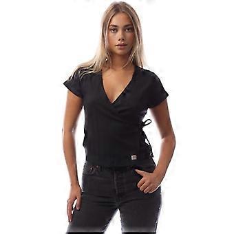 Levis Womens/Ladies V Neck Short-Sleeved Wrap Top