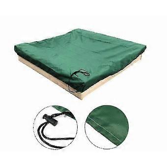 Sandbox Cover with Drawstring, Waterproof Dust-proof Square Sandpit Pool Cover 150x150cm Green