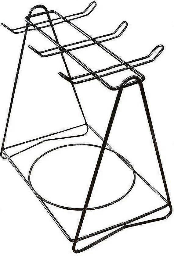Triangular Metal Cup Holder For 6 Cups. Coffee Black