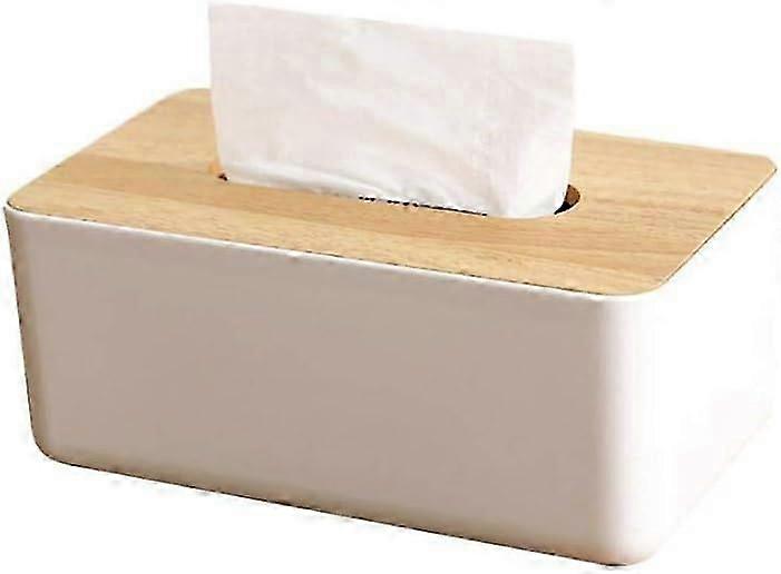 Wooden tissue box