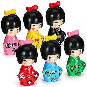 6 Sztuk Urocze Kimono Lalka Domowe Kimono Styl Lalka Domowe Rękodzieło