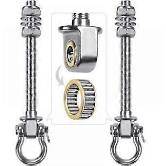 Set of 2 swing hooks with bearings made of 304 stainless steel for wooden and metal beams, perfect for hanging