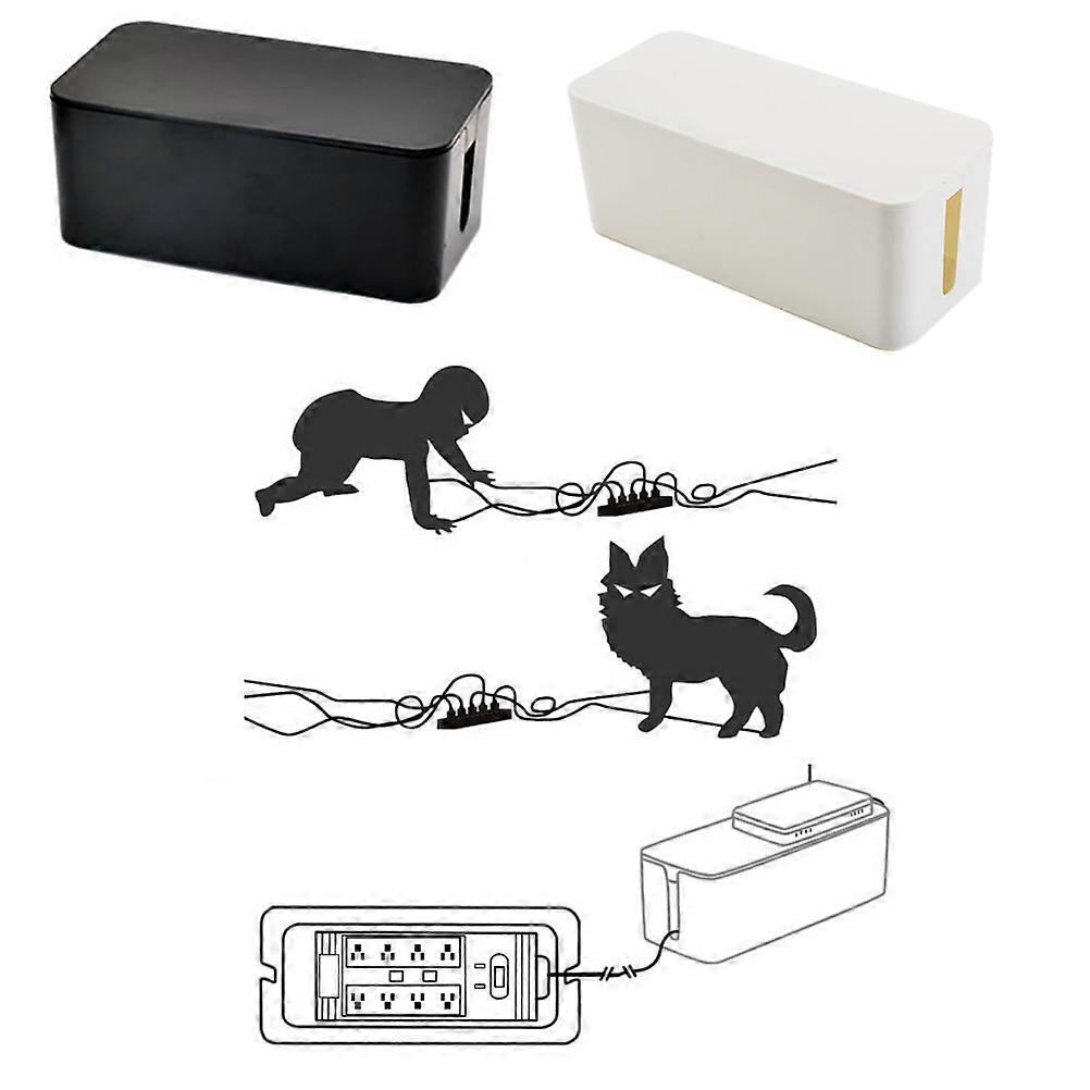 Boîte de rangement pour multiprises, noire