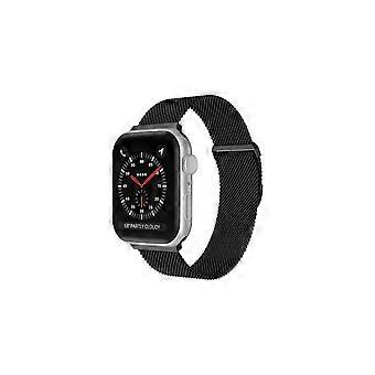 Magnetic Metal Mesh Band Black Stainless Steel Adjustable Fit 42mm 44mm 45mm 49mm for Apple Watch