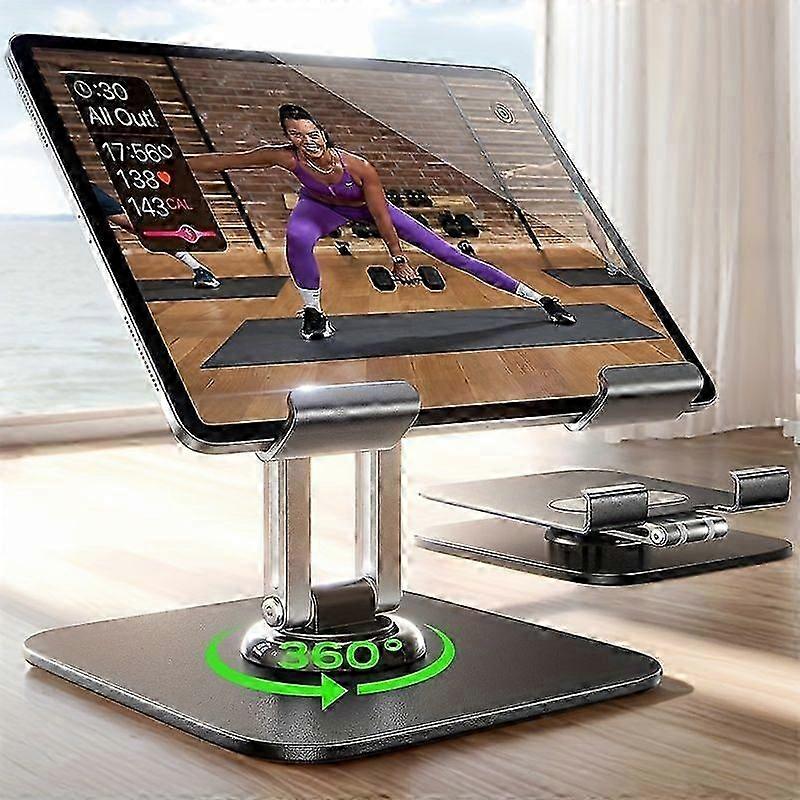 Adjustable Foldable Rotatable Desktop Stand for Tablets and Phones, Compatible with Multiple Device Sizes