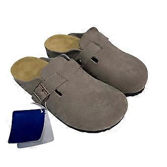 SingleBuckle Cork Footbed Mule Clogs, SlipOn ClosedToe Sandals For Relaxed Weekend Wear