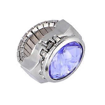 Unisex Finger Ring Watch Shaped Ring for Time Watching 3Pcs Purple