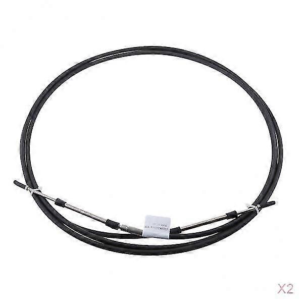 14 FT 2pcs Black Throttle Shift Cable for Remote Control Box Compatible with Yamaha Outboard