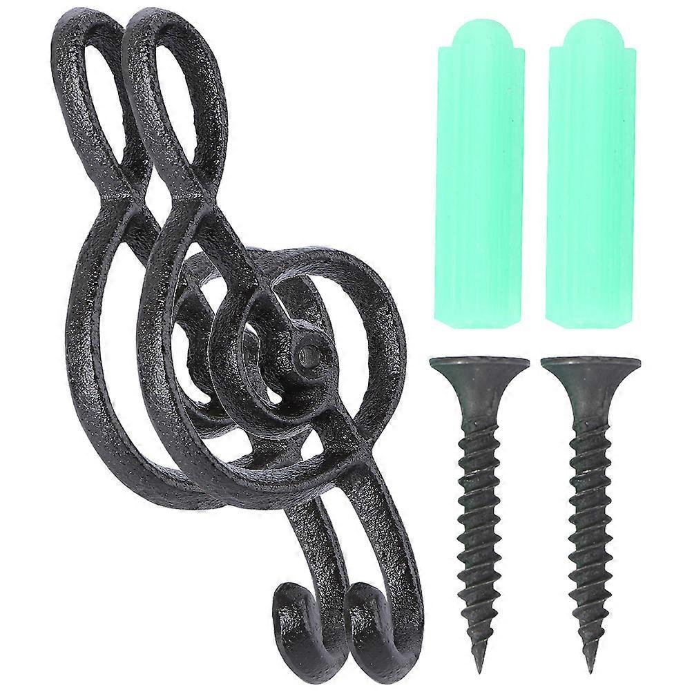Metal Wall Hook Musical Note Decorative Hook for Holding 4Pcs Set