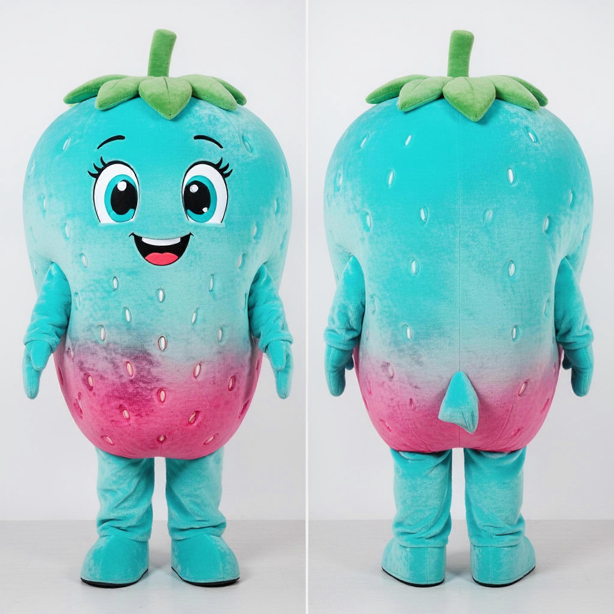 MASTICOT Crimson Plush Strawberry Mascot